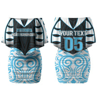 Custom Aotearoa Ngati Kahungunu Couples Matching Off Shoulder Short Dress and Long Sleeve Button Shirt New Zealand Traditional Maori Pattern