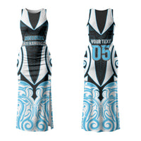 Custom Aotearoa Ngati Kahungunu Couples Matching Tank Maxi Dress and Long Sleeve Button Shirt New Zealand Traditional Maori Pattern