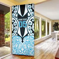 Custom Aotearoa Ngati Kahungunu Door Cover New Zealand Traditional Maori Pattern