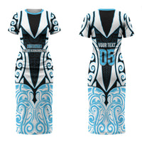 Custom Aotearoa Ngati Kahungunu Family Matching Short Sleeve Bodycon Dress and Hawaiian Shirt New Zealand Traditional Maori Pattern