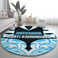Aotearoa Ngati Kahungunu Round Carpet New Zealand Traditional Maori Pattern