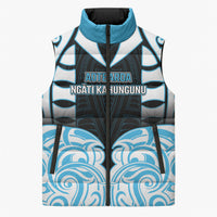 Custom Aotearoa Ngati Kahungunu Sleeveless Puffer Jacket New Zealand Traditional Maori Pattern