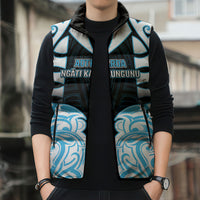 Custom Aotearoa Ngati Kahungunu Sleeveless Puffer Jacket New Zealand Traditional Maori Pattern