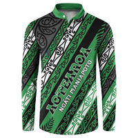Personalised Aotearoa Ngati Maniapoto Button Sweatshirt New Zealand Maori Tribal Fern Pattern