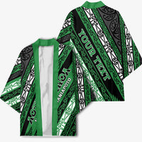 Personalised Aotearoa Ngati Maniapoto Kimono New Zealand Maori Tribal Fern Pattern