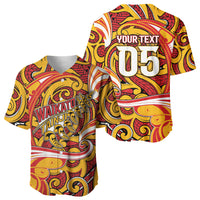 Custom Aotearoa Waikato Tainui Baseball Jersey Maori Tribal Pattern Koru Motif