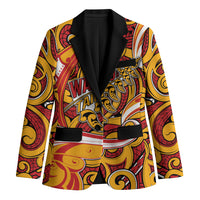 Custom Aotearoa Waikato Tainui Blazer Maori Tribal Pattern Koru Motif