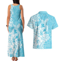 Hawaii Kanaka Maoli Couples Matching Tank Maxi Dress and Hawaiian Shirt Polynesian Turtle Tattoo DT05 - Polynesian Pride