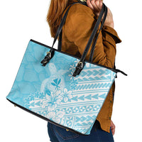 Hawaii Kanaka Maoli Leather Tote Bag Polynesian Turtle Tattoo
