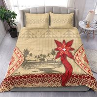 Tonga Language Week Bedding Set Tribal Cross Ngatu Floral Pattern DT05 - Polynesian Pride
