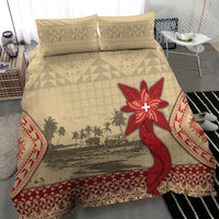 Tonga Language Week Bedding Set Tribal Cross Ngatu Floral Pattern DT05 - Polynesian Pride