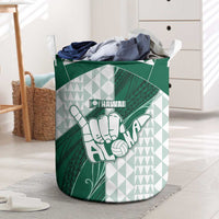 Hawaii Volleyball Laundry Basket Shaka Aloha Hand DT05 Green - Polynesian Pride