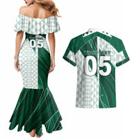 Custom Hawaii Volleyball Couples Matching Mermaid Dress and Hawaiian Shirt Shaka Aloha Hand DT05 - Polynesian Pride