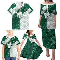 Custom Hawaii Volleyball Family Matching Puletasi and Hawaiian Shirt Shaka Aloha Hand DT05 - Polynesian Pride