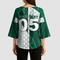 Custom Hawaii Volleyball Kimono Sleeve Blouse Shaka Aloha Hand