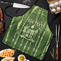 Personalised Fiji Language Week Sugarcane Masi Apron Green Tapa Tribal Pattern DT05 Green - Polynesian Pride