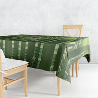 Personalised Fiji Language Week Sugarcane Masi Tablecloth Green Tapa Tribal Pattern DT05 - Polynesian Pride