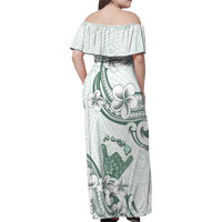 Aloha Hawaii Shaka Family Matching Off Shoulder Maxi Dress and Hawaiian Shirt Hang Loose Mint Version DT05 - Polynesian Pride