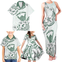 Aloha Hawaii Shaka Family Matching Tank Maxi Dress and Hawaiian Shirt Hang Loose Mint Version DT05 - Polynesian Pride