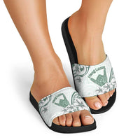 Aloha Hawaii Shaka Slide Sandals Hang Loose Mint Version - Polynesian Pride