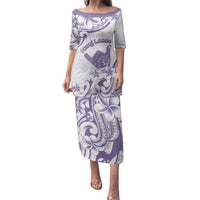 Aloha Hawaii Shaka Family Matching Puletasi and Hawaiian Shirt Hang Loose Purple Version DT05 Mom's Dress Purple - Polynesian Pride