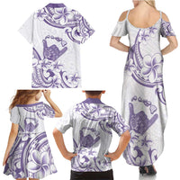 Aloha Hawaii Shaka Family Matching Summer Maxi Dress and Hawaiian Shirt Hang Loose Purple Version DT05 - Polynesian Pride