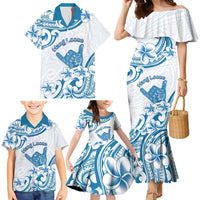 Aloha Hawaii Shaka Family Matching Mermaid Dress and Hawaiian Shirt Hang Loose Blue Version DT05 - Polynesian Pride