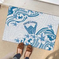 Aloha Hawaii Shaka Rubber Doormat Hang Loose Blue Version - Polynesian Pride
