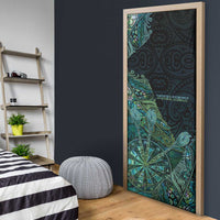 Personalised New Zealand Dart Door Cover Maori Fern With Paua Shell DT05 - Polynesian Pride