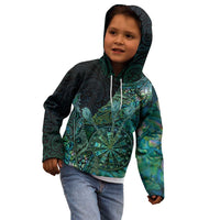 Personalised New Zealand Dart Kid Hoodie Maori Fern With Paua Shell DT05 - Polynesian Pride