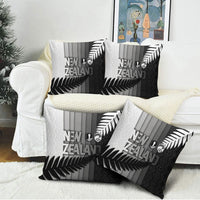 New Zealand Football Pillow Cover Silver Fern Maori Pattern Monochrome