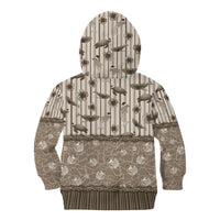 Hawaii Christmas In July Kid Hoodie Beige Mele Kalikimaka Sea Animals DT05 - Polynesian Pride