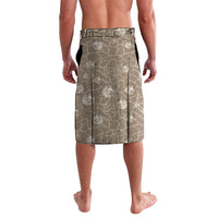 Hawaii Christmas In July Lavalava Beige Mele Kalikimaka Sea Animals