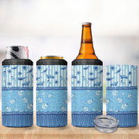 Hawaii Christmas In July 4 in 1 Can Cooler Tumbler Sky Blue Mele Kalikimaka Sea Animals DT05 - Polynesian Pride