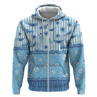Hawaii Christmas In July Hoodie Sky Blue Mele Kalikimaka Sea Animals
