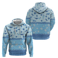 Hawaii Christmas In July Hoodie Sky Blue Mele Kalikimaka Sea Animals