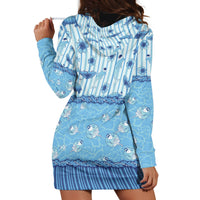 Hawaii Christmas In July Hoodie Dress Sky Blue Mele Kalikimaka Sea Animals DT05 - Polynesian Pride