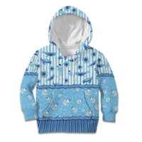 Hawaii Christmas In July Kid Hoodie Sky Blue Mele Kalikimaka Sea Animals DT05 Hoodie Blue - Polynesian Pride