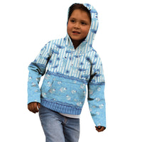 Hawaii Christmas In July Kid Hoodie Sky Blue Mele Kalikimaka Sea Animals DT05 - Polynesian Pride