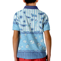 Hawaii Christmas In July Kid Polo Shirt Sky Blue Mele Kalikimaka Sea Animals DT05 - Polynesian Pride