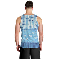 Hawaii Christmas In July Men Tank Top Sky Blue Mele Kalikimaka Sea Animals