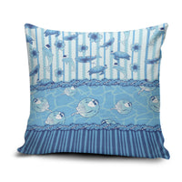 Hawaii Christmas In July Pillow Cover Sky Blue Mele Kalikimaka Sea Animals DT05 Blue - Polynesian Pride