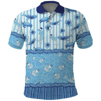 Hawaii Christmas In July Polo Shirt Sky Blue Mele Kalikimaka Sea Animals