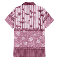 Hawaii Christmas In July Family Matching Summer Maxi Dress and Hawaiian Shirt Dusty Pink Mele Kalikimaka Sea Animals DT05 - Polynesian Pride
