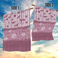 Hawaii Christmas In July Garden Flag Dusty Pink Mele Kalikimaka Sea Animals DT05 - Polynesian Pride