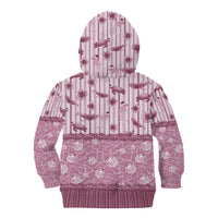 Hawaii Christmas In July Kid Hoodie Dusty Pink Mele Kalikimaka Sea Animals DT05 - Polynesian Pride