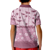 Hawaii Christmas In July Kid Polo Shirt Dusty Pink Mele Kalikimaka Sea Animals DT05 - Polynesian Pride