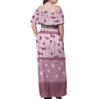 Hawaii Christmas In July Off Shoulder Maxi Dress Dusty Pink Mele Kalikimaka Sea Animals DT05 - Polynesian Pride