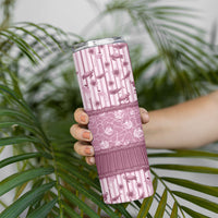 Hawaii Christmas In July Skinny Tumbler Dusty Pink Mele Kalikimaka Sea Animals DT05 - Polynesian Pride