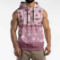 Hawaii Christmas In July Sleeveless Hoodie Dusty Pink Mele Kalikimaka Sea Animals DT05 - Polynesian Pride